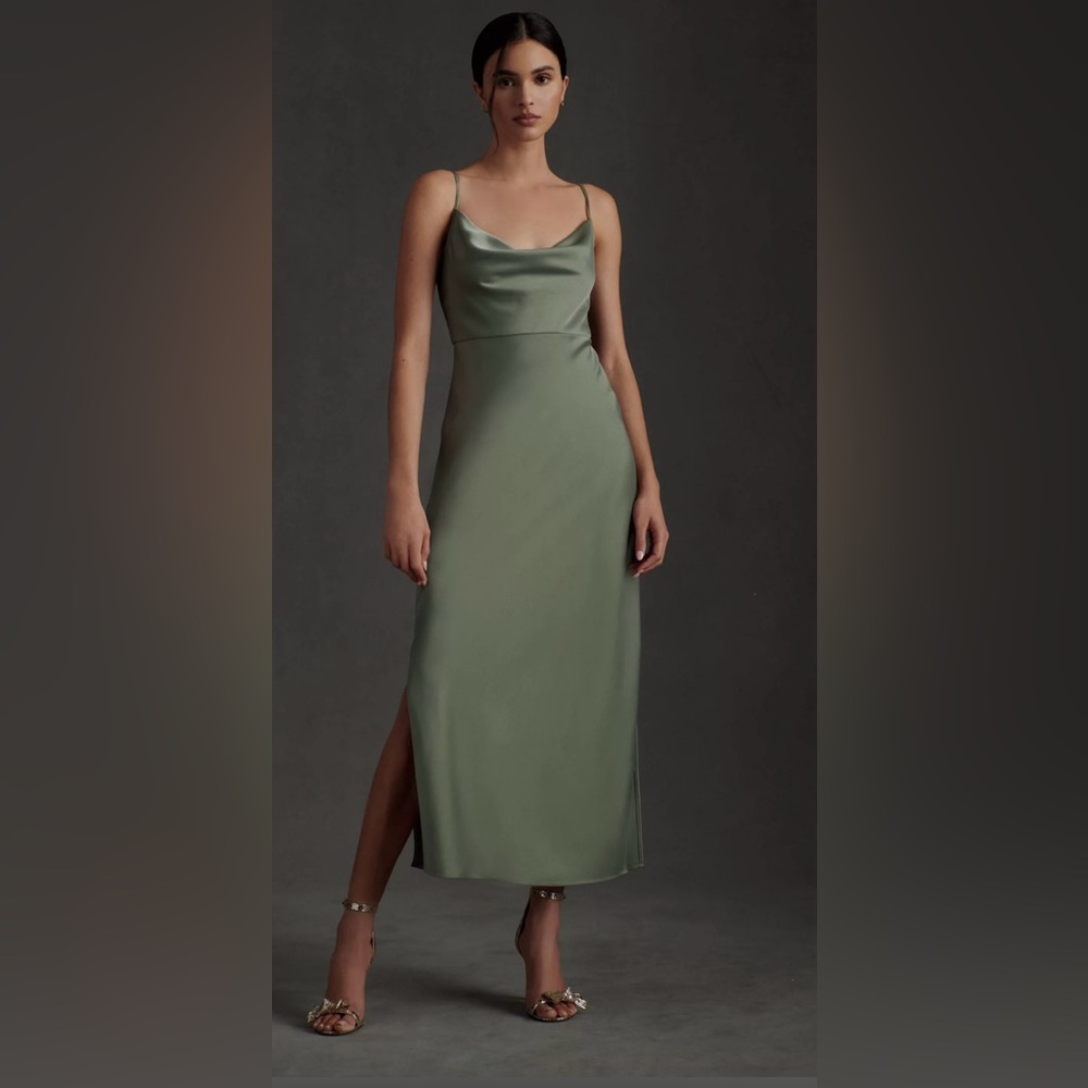 BLHDN Cali Satin Charmeuse Midi Dress